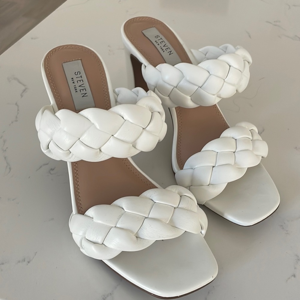 Steven New York white heels